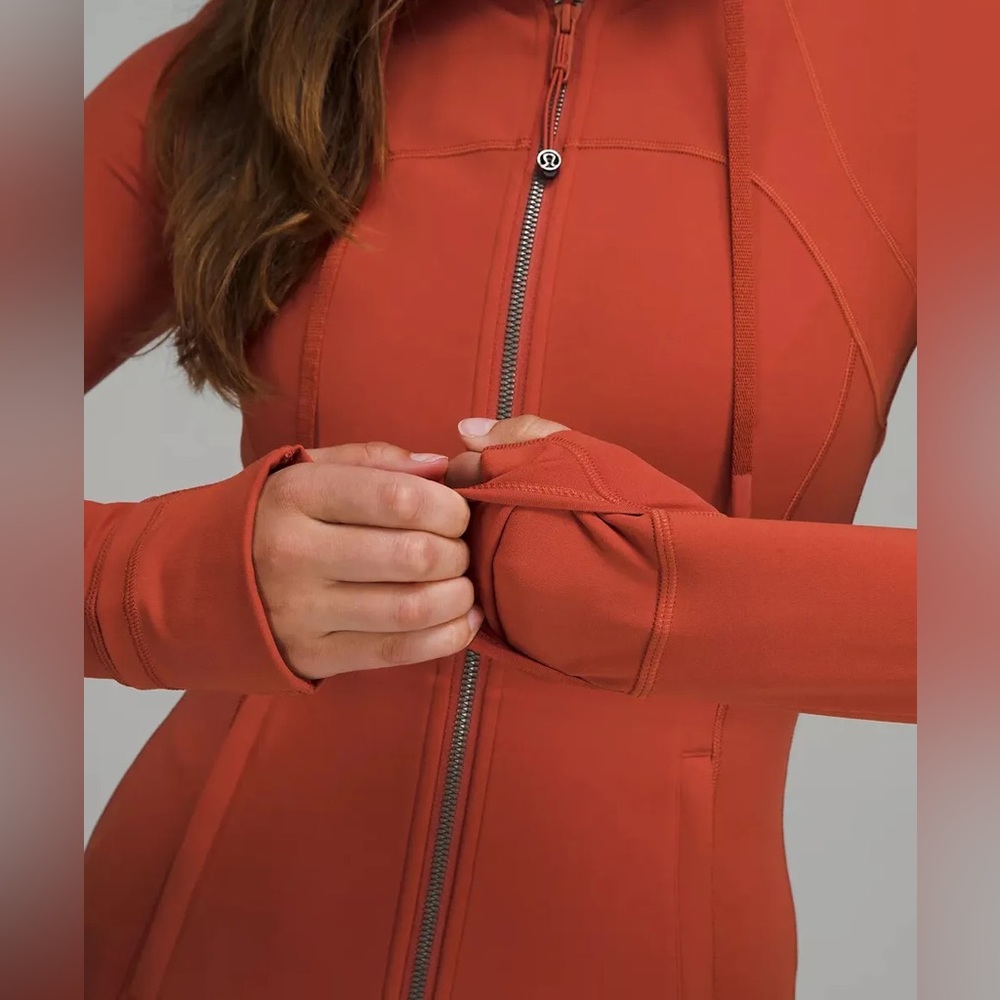 LULULEMON hooded define jacket in red rock size 4